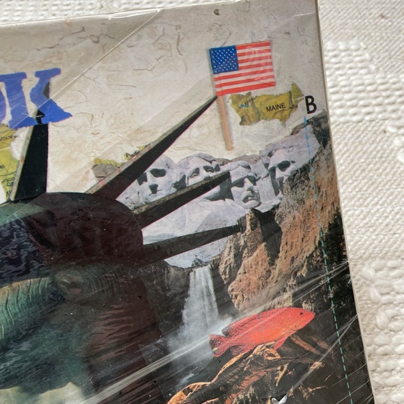 Vintage 1985 Plymouth Inc Collage Style Travel Theme Scrapbook New in Package - Picture 4 of 11